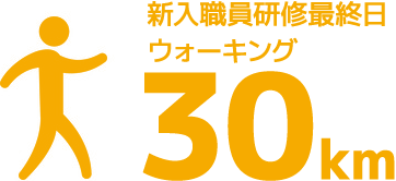 新入職員研修最終日ウォーキング